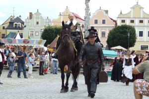 Albrecht z Valdštejna s doprovodem z Chebu v Telči