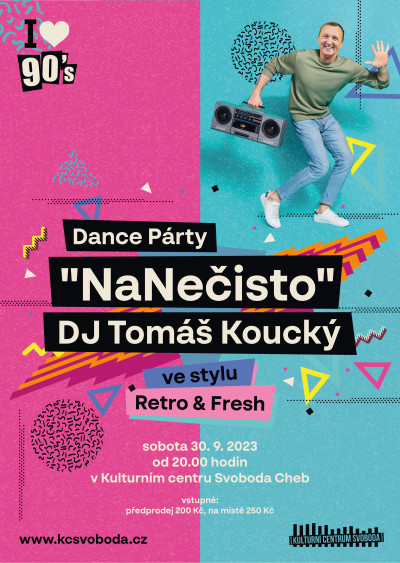 Dance párty NaNečisto plakát